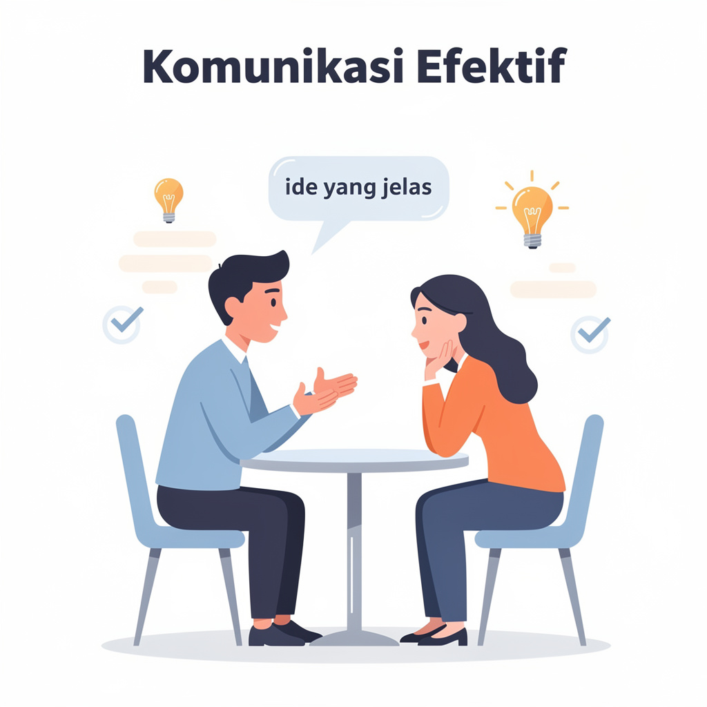 Profesional wanita menyampaikan presentasi dengan
                        percaya diri di depan tim