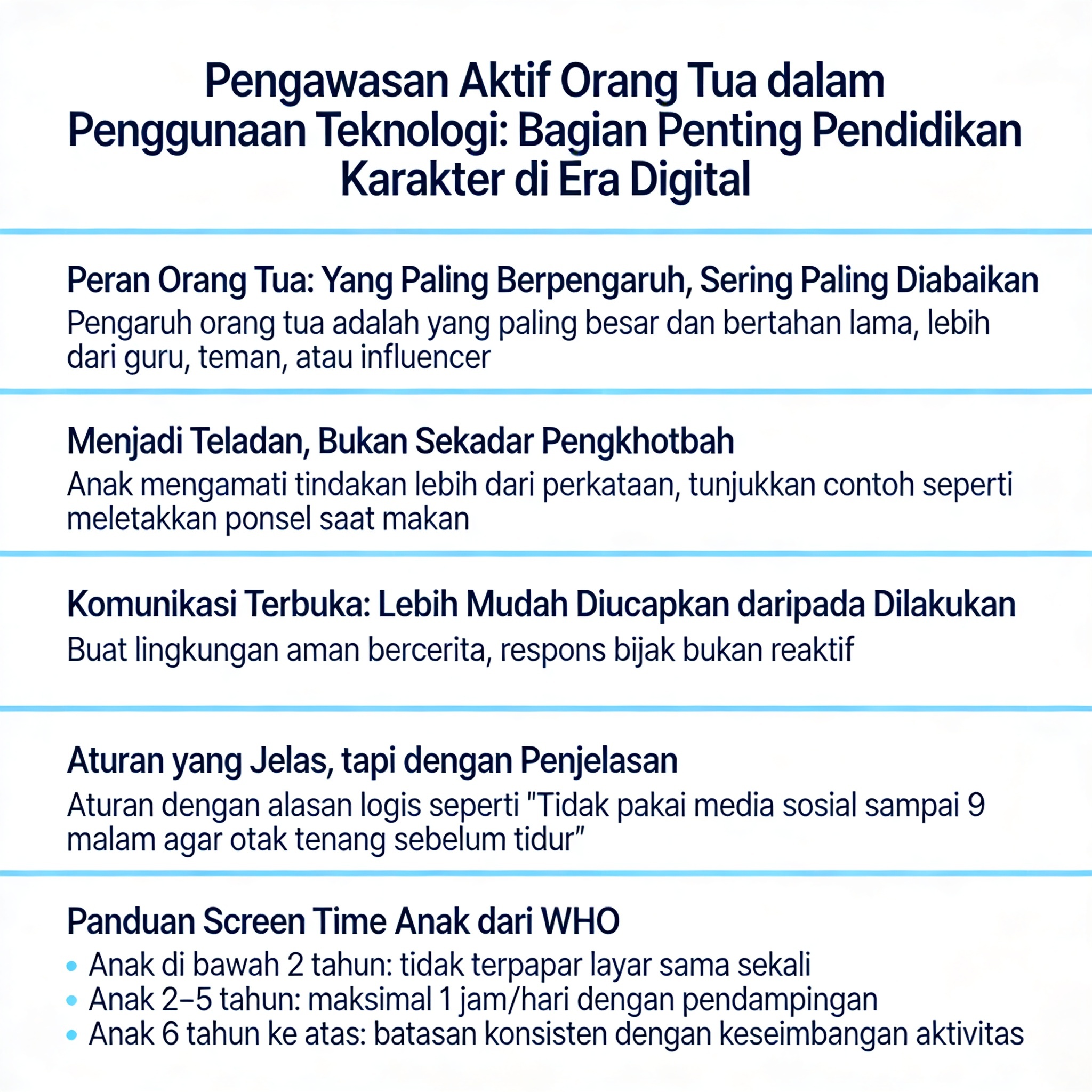 Anak menggunakan tablet dengan pengawasan orang tua
                        sebagai bentuk digital parenting