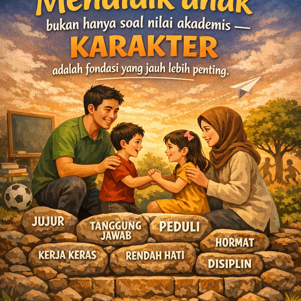 Anak-anak belajar bersama guru
                          di dalam kelas yang cerah